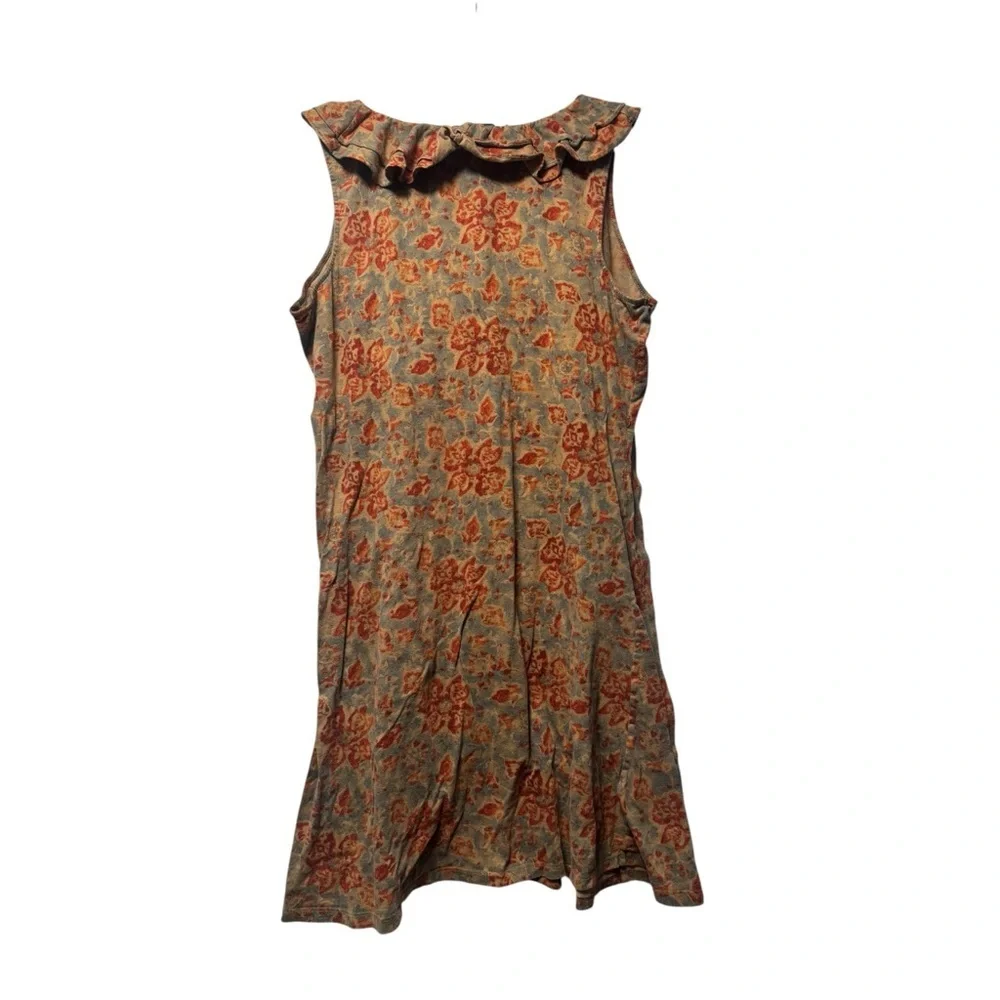 Ralph Lauren Floral Ruffle Sleeveless Dress Women’s Size Large - Picture 2 of 4